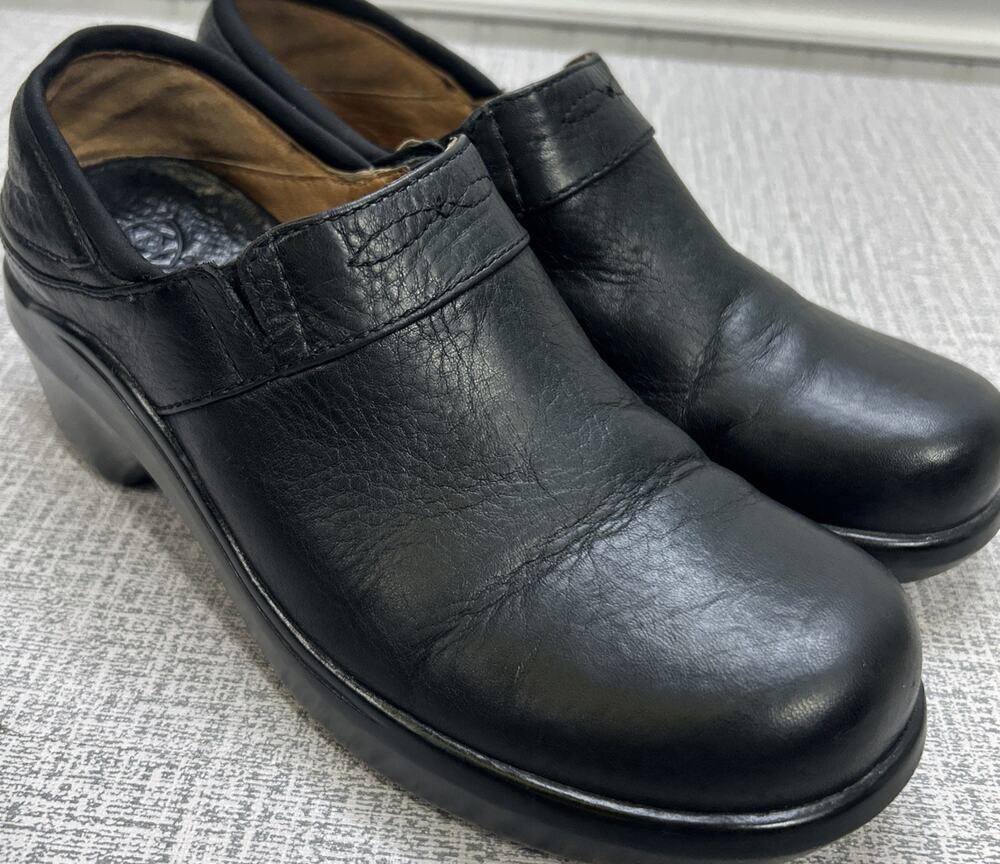 Ariat Santa Cruz Clog Black Leather Work Comfort Shoes Women's Size 7 B Slip On